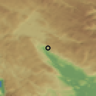 Shaded relief of the 52 km around Dabojevići, drawn from the GMTED2010 grid