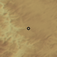 Shaded relief of the 52 km around Đalovići, drawn from the GMTED2010 grid