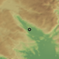 Shaded relief of the 52 km around Danilovgrad, drawn from the GMTED2010 grid