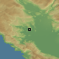 Shaded relief of the 52 km around Dodoši, drawn from the GMTED2010 grid