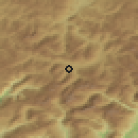 Shaded relief of the 52 km around Dolja, drawn from the GMTED2010 grid