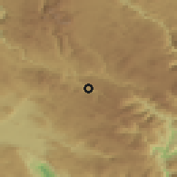 Shaded relief of the 52 km around Donja Bijela, drawn from the GMTED2010 grid