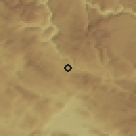 Shaded relief of the 52 km around Donja Brezna, drawn from the GMTED2010 grid