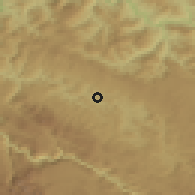 Shaded relief of the 52 km around Donja Brvenica, drawn from the GMTED2010 grid