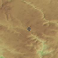 Shaded relief of the 52 km around Bare, drawn from the GMTED2010 grid