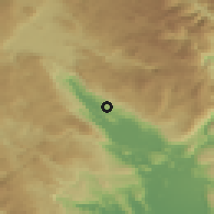 Shaded relief of the 52 km around Donji Rsojevići, drawn from the GMTED2010 grid