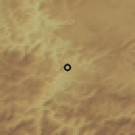 Shaded relief of the 52 km around Dragosava, drawn from the GMTED2010 grid