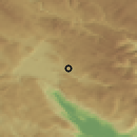 Shaded relief of the 52 km around Dragovoljići, drawn from the GMTED2010 grid