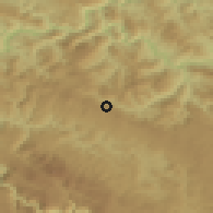 Shaded relief of the 52 km around Dubrava, drawn from the GMTED2010 grid