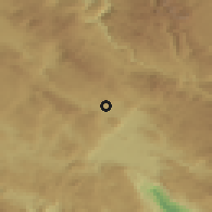 Shaded relief of the 52 km around Duga, drawn from the GMTED2010 grid