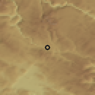 Shaded relief of the 52 km around Duži, drawn from the GMTED2010 grid