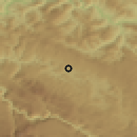Shaded relief of the 52 km around Glisnica, drawn from the GMTED2010 grid