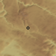 Shaded relief of the 52 km around Godijelji, drawn from the GMTED2010 grid