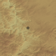 Shaded relief of the 52 km around Godijevo, drawn from the GMTED2010 grid