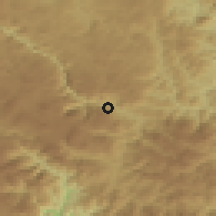Shaded relief of the 52 km around Gojakovići, drawn from the GMTED2010 grid