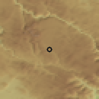 Shaded relief of the 52 km around Gornja Bukovica, drawn from the GMTED2010 grid