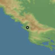 Shaded relief of the 53 km around Bartula, drawn from the GMTED2010 grid