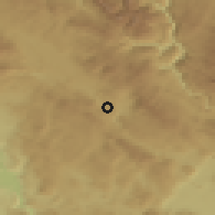 Shaded relief of the 52 km around Gornje Čarađe, drawn from the GMTED2010 grid