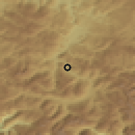 Shaded relief of the 52 km around Gornje Luge, drawn from the GMTED2010 grid