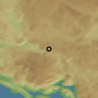 Shaded relief of the 52 km around Grahovac, drawn from the GMTED2010 grid