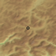 Shaded relief of the 52 km around Grnčar, drawn from the GMTED2010 grid