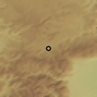 Shaded relief of the 52 km around Ibarac, drawn from the GMTED2010 grid