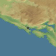 Shaded relief of the 52 km around Igalo, drawn from the GMTED2010 grid