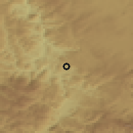 Shaded relief of the 52 km around Ivanje, drawn from the GMTED2010 grid