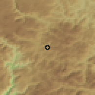 Shaded relief of the 52 km around Izlasci, drawn from the GMTED2010 grid