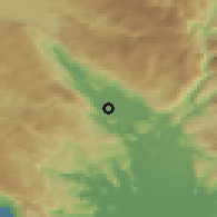 Shaded relief of the 52 km around Jastreb, drawn from the GMTED2010 grid