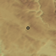 Shaded relief of the 52 km around Javljem, drawn from the GMTED2010 grid