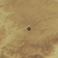 Shaded relief of the 52 km around Javorova, drawn from the GMTED2010 grid
