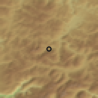 Shaded relief of the 52 km around Jošanica, drawn from the GMTED2010 grid