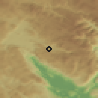 Shaded relief of the 52 km around Jugovići, drawn from the GMTED2010 grid