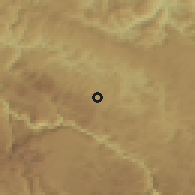 Shaded relief of the 52 km around Kakmuži, drawn from the GMTED2010 grid