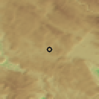 Shaded relief of the 52 km around Kamensko, drawn from the GMTED2010 grid