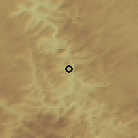 Shaded relief of the 52 km around Kanje, drawn from the GMTED2010 grid