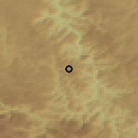 Shaded relief of the 52 km around Kičava, drawn from the GMTED2010 grid