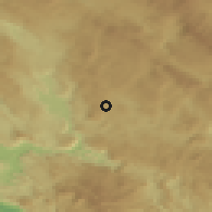 Shaded relief of the 52 km around Klenak, drawn from the GMTED2010 grid