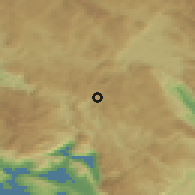 Shaded relief of the 52 km around Kobilji Do, drawn from the GMTED2010 grid