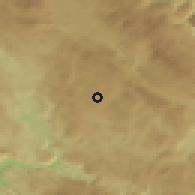 Shaded relief of the 52 km around Koprivice, drawn from the GMTED2010 grid