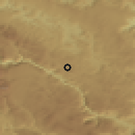 Shaded relief of the 52 km around Kosanica, drawn from the GMTED2010 grid