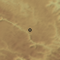 Shaded relief of the 52 km around Kotlajići, drawn from the GMTED2010 grid