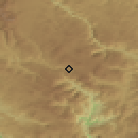 Shaded relief of the 52 km around Krnja Jela, drawn from the GMTED2010 grid