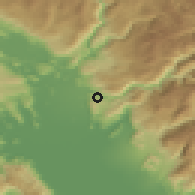 Shaded relief of the 52 km around Krševo, drawn from the GMTED2010 grid