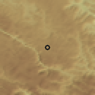 Shaded relief of the 52 km around Krupice, drawn from the GMTED2010 grid