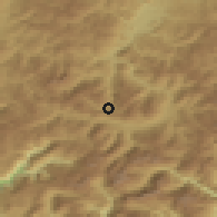 Shaded relief of the 52 km around Kuti, drawn from the GMTED2010 grid