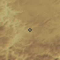 Shaded relief of the 52 km around Lagatori, drawn from the GMTED2010 grid