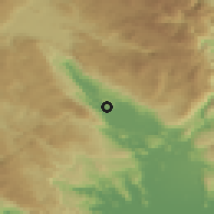 Shaded relief of the 52 km around Lalevići, drawn from the GMTED2010 grid