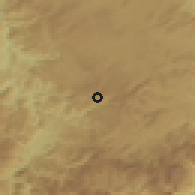 Shaded relief of the 52 km around Lazi, drawn from the GMTED2010 grid